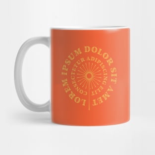 Lorem Ipsum Circles (yellow) Mug